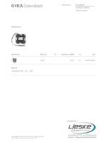 Datasheet for Gira 141400, EAN: 4010337414001
