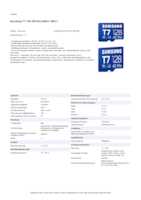 Datenblatt zu Samsung MB-MB128T/WW, EAN: 8806097635048