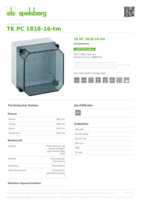 Datenblatt zu Spelsberg 13800701, EAN: 4013902862054