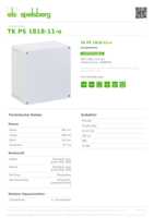 Datenblatt zu Spelsberg 11090701, EAN: 4013902150250