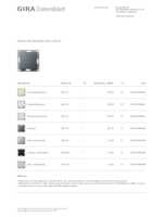 Datasheet for Gira 242228, EAN: 4010337060468