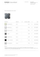 Datasheet for Gira 242128, EAN: 4010337463856
