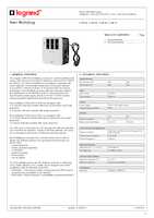 Datasheet for Legrand 310039, EAN: 3414970373069