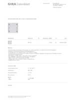 Datasheet for Gira 533100, EAN: 4010337116509