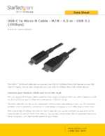Datasheet for Startech.com USB31CUB50CM, EAN: 0065030867023