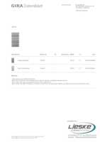 Datasheet for Gira 134628, EAN: 4010337346289