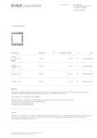Datasheet for Gira 127400, EAN: 4010337274001