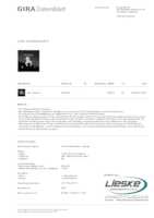 Datasheet for Gira 5564000, EAN: 4010337112822