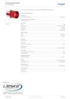 Datasheet for Hager WTF5285R, EAN: 3250610090176