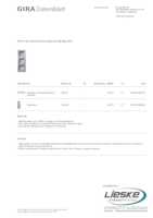 Datasheet for Gira 136326, EAN: 4010337363262