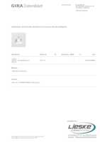 Datasheet for Gira 0270112, EAN: 4010337044635