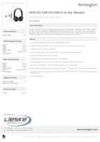 Datasheet for Kensington K97469WW, EAN: 0085896038511