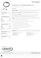 Datasheet for Kensington K63389WW, EAN: 0085896010616