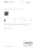 Datasheet for Gira 026230, EAN: 4010337262305