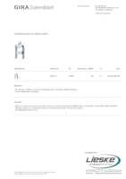 Datasheet for Gira 049810, EAN: 4010337498100
