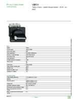 Datasheet for Schneider Electric VBF01, EAN: 3389110201000