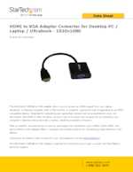 Datasheet for Startech.com HD2VGAE2, EAN: 0065030850926