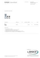 Datasheet for Gira 049546, EAN: 4010337495468