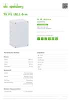 Datenblatt zu Spelsberg 10540601, EAN: 4013902861163