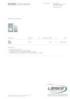 Datasheet for Gira 049543, EAN: 4010337495437