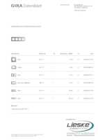 Datasheet for Gira 021417, EAN: 4010337214175
