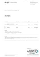 Datasheet for Gira 136327, EAN: 4010337363279