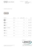 Datasheet for Gira 0213122, EAN: 4010337076353