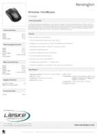 Datasheet for Kensington K72392EU, EAN: 5028252478656