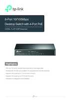 Datasheet for TP-Link TL-SF1008P(UN), EAN: 6935364020682