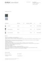Datasheet for Gira 126067, EAN: 4010337260677