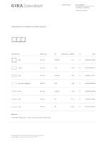 Datasheet for Gira 021304, EAN: 4010337213048