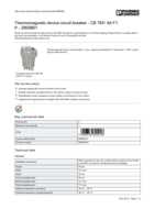 Datasheet for Phoenix Contact 2800861, EAN: 4046356690218