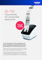 Datasheet for Brother QL700ZG1, EAN: 4977766707084