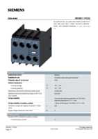 Datasheet for Siemens 3RH29111FC22, EAN: 4011209829411