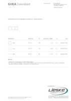 Datasheet for Gira 071322, EAN: 4010337713227