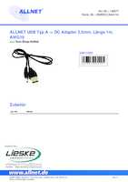 Datasheet for Allnet USB_DC_3,5mm_1m, EAN: 4038816062291