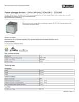 Datasheet for Phoenix Contact 2320380, EAN: 4046356599030