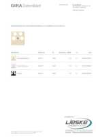 Datasheet for Gira 025901, EAN: 4010337259015