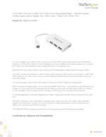 Datasheet for Startech.com HB30C3A1CFBW, EAN: 0065030871136