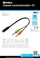 Datasheet for Sandberg 508-67, EAN: 5705730508677
