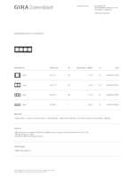 Datasheet for Gira 021467, EAN: 4010337214670
