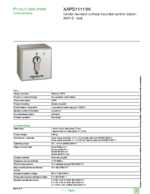 Datasheet for Schneider Electric XAPS11111N, EAN: 3389110838497