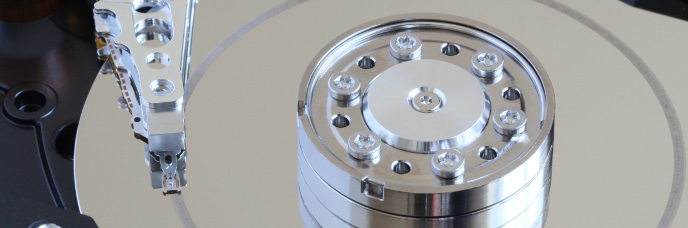 RAID disk array &mdash; multiple hard disks combined into one storage pool