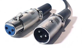 XLR-Kabel mit m&auml;nnlichem und weiblichem Stecker (3-polig, mit Verriegelung) f&uuml;r symmetrische Audio&uuml;bertragung