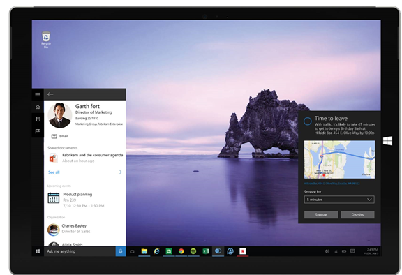 Tablet mit windows assistent cortana